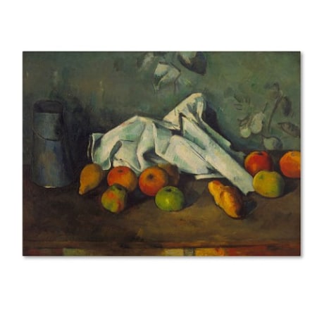 Cezanne 'Milk Can And Apples' Canvas Art,35x47